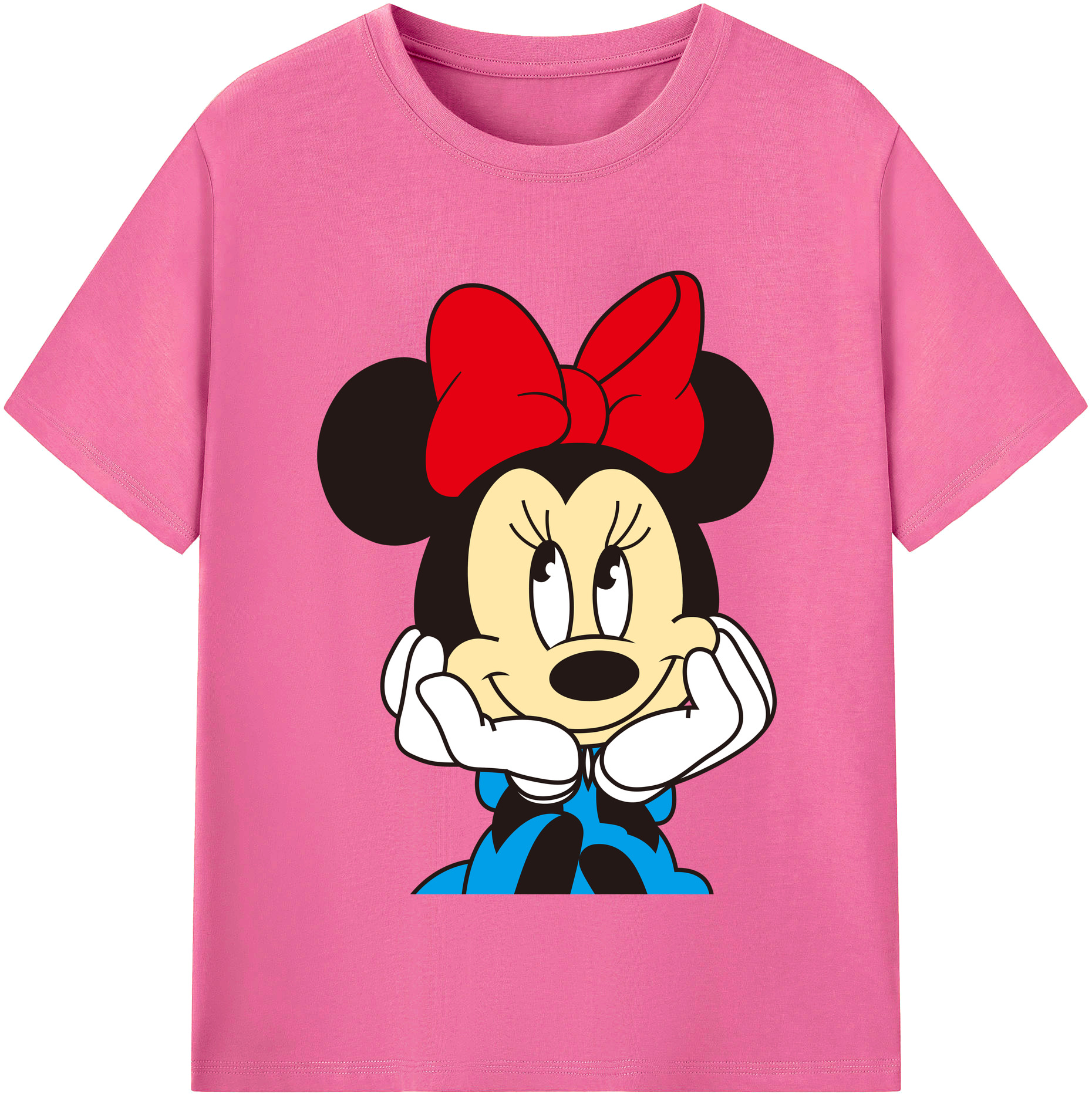 （画像用） ミッキーマウス Mickey Mouse レディースカジュアルプリントTシャツ（綿100％）